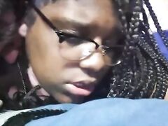 College ebony teen cant stop squirting on BWC